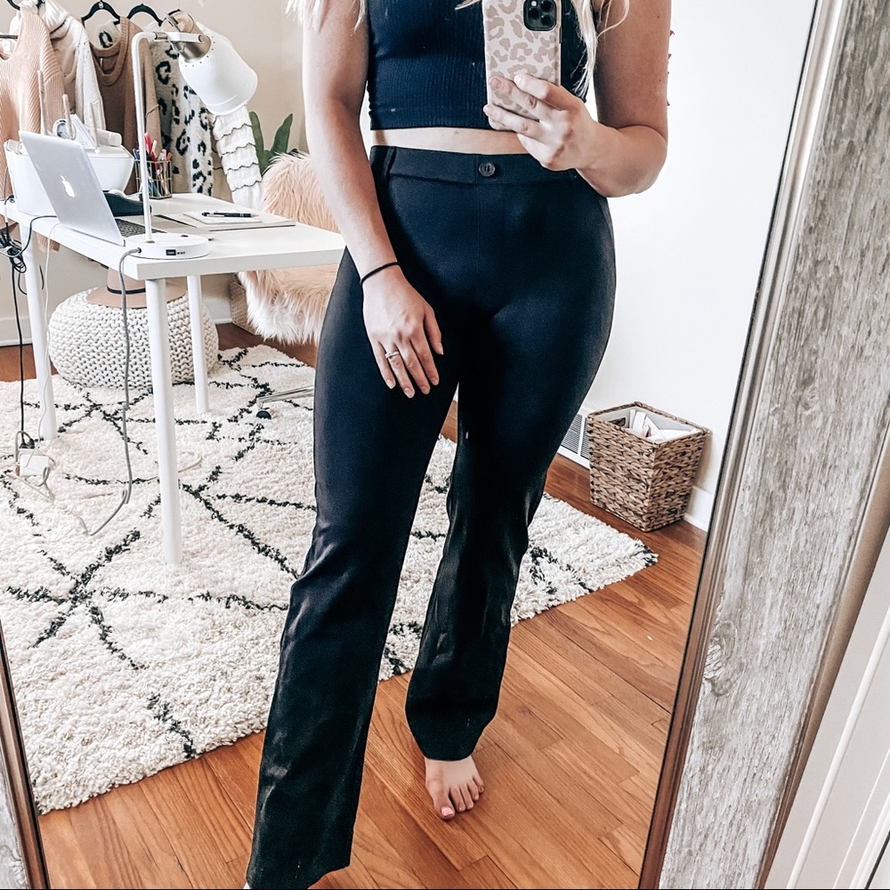 Betabrand bootcut black pants